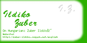 ildiko zuber business card